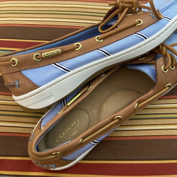 Coach Logo Richelle Canvas Boat Shoes (NWOT) - Picture 2 of 9